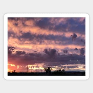 Brilliantly lit clouds at sunset Sticker